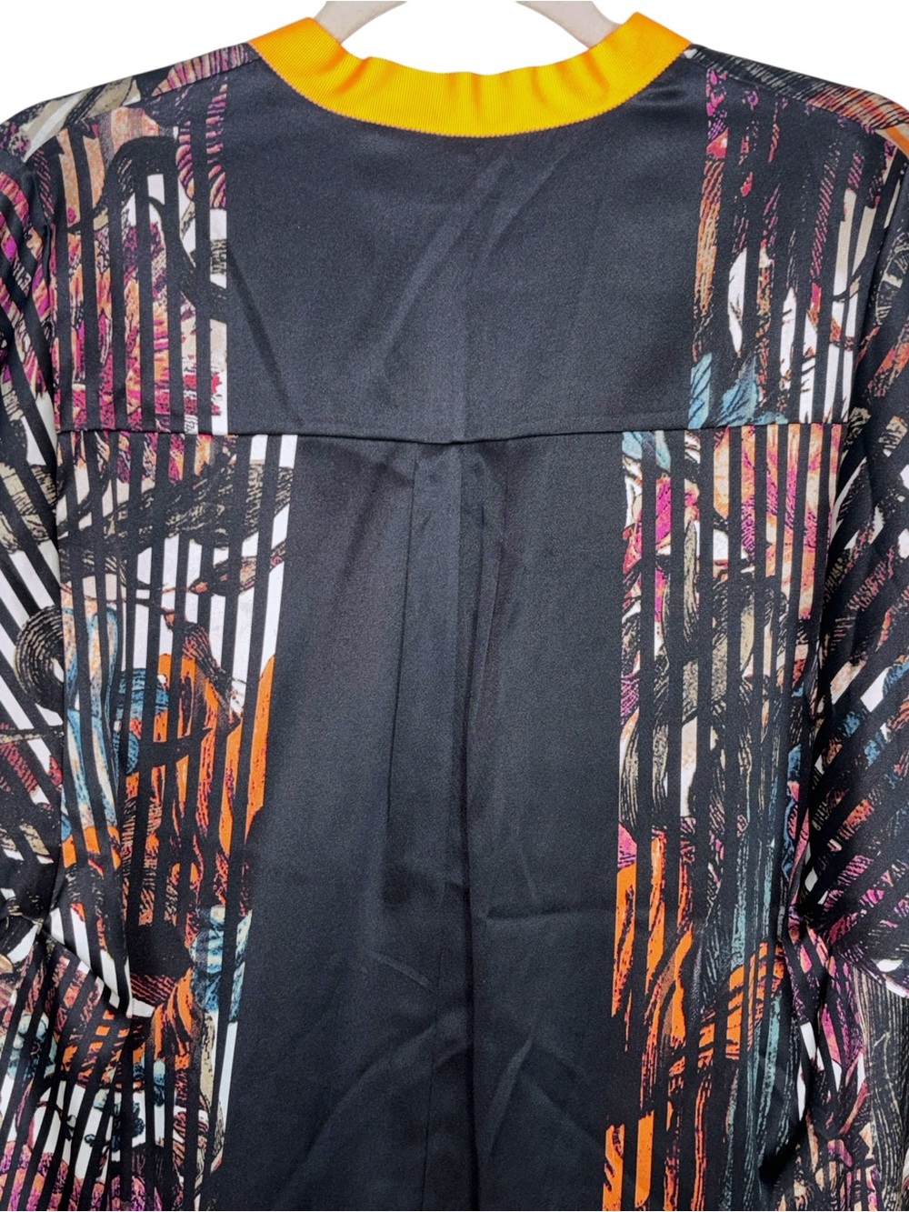 Elie Tahari Silk Multicolor Relaxed Fit Abstract Blouse Floral Print Tunic Top - Picture 7 of 16